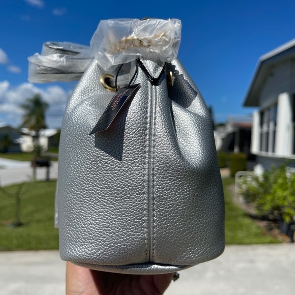 VICTORIA SECRET Mini Bucket Bag In Silver - Picture 9 of 15